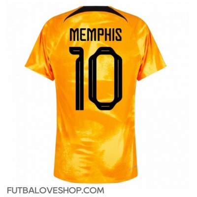 Dres Holandsko Memphis Depay #10 Domáci MS 2022 Krátky Rukáv
